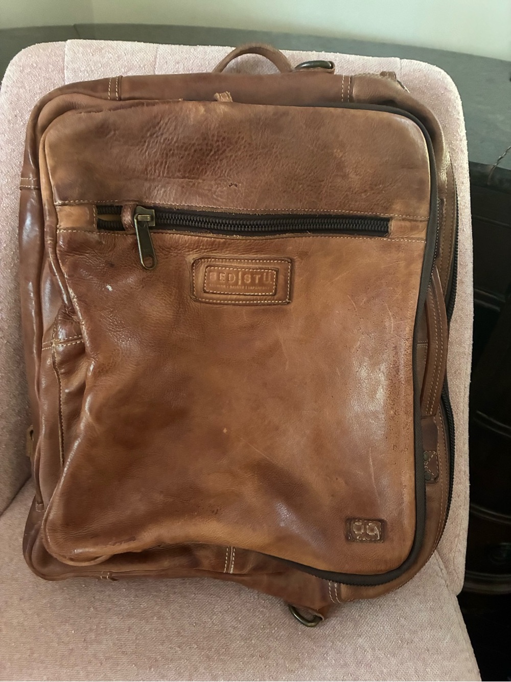 BED|STU Brown Leather Backpack